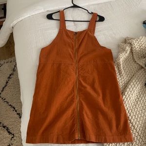 Orange/Auburn Overall Dress